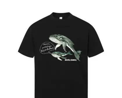 Černé triko Doteky planety - keporkaci